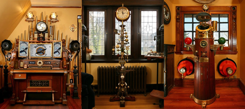 Illustration for article titled Grand Steampunk Homes and Businesses Straight from the Alternate Past